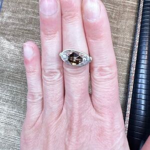 Smokey Quartz handmade ring  size 5 Handmade